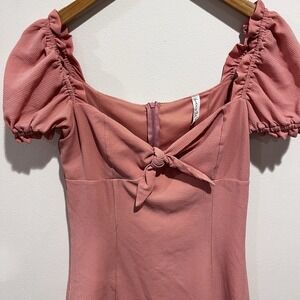 Lucy in the Sky Babydoll Sweetheart Dress Medium Bubble Sleeve Coquette Twee